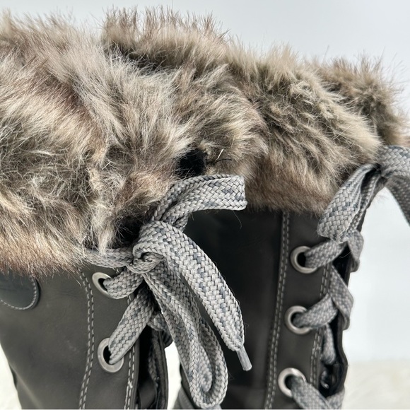 London Fog LFW-Melton winter boot with faux fur trim - Picture 2 of 11